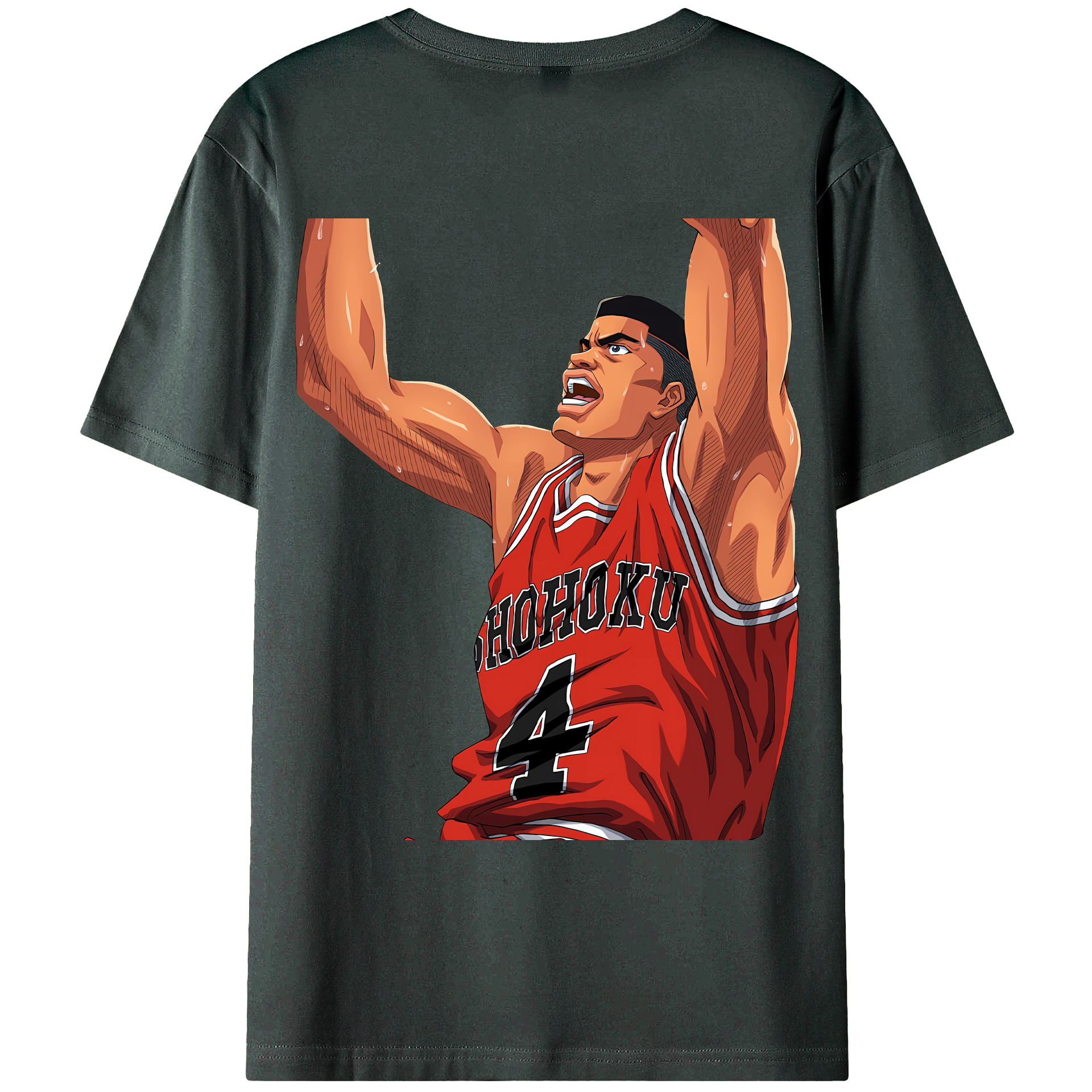 （画像用） SLAM DUNK／スラムダンク 綿100％ メンズ半袖Tシャツ（バックプリント） 通気性